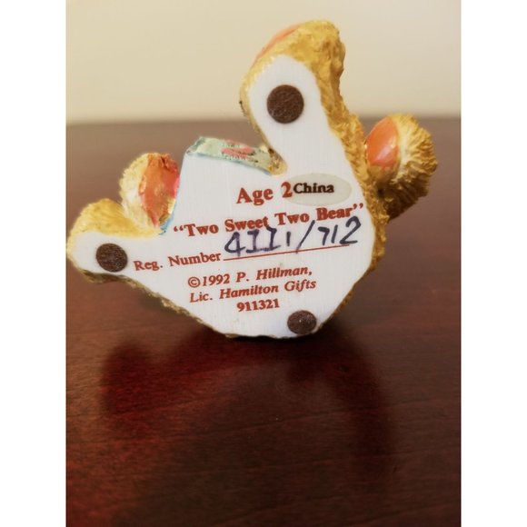 Cherished Teddies - "Two Sweet Two Bear" Age 2 # 4II1/712 Hamilton Gifts - Picture 3 of 3